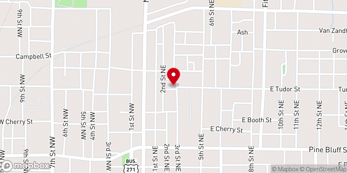 Map showing location of Church of Christ Tudor Street