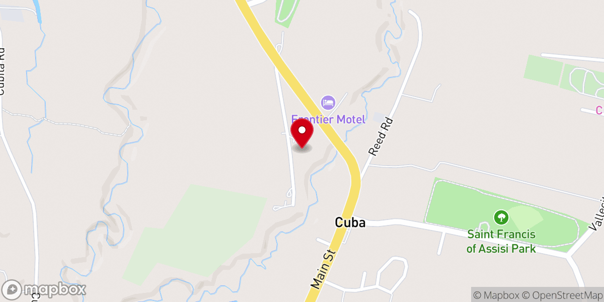 Map showing location of Cuba Presbyterian Church
