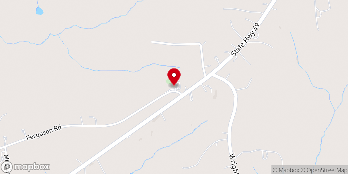 Map showing location of Holly's Chapel Pentecostal Holiness Church
