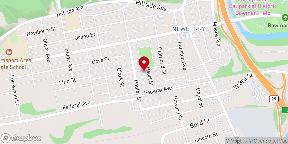 Map showing location of Newberry Christian Fellowship