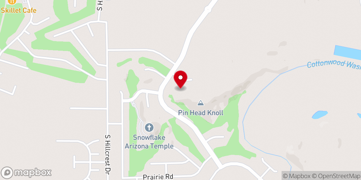 Map showing location of Snowflake Christus