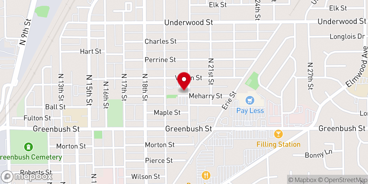 Map showing location of St. Lawrence Parish Offices