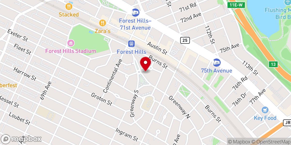 Map showing location of First Church of Christ, Scientist