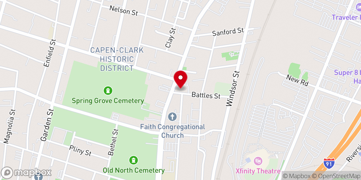 Map showing location of Mount Olive Church Ministries