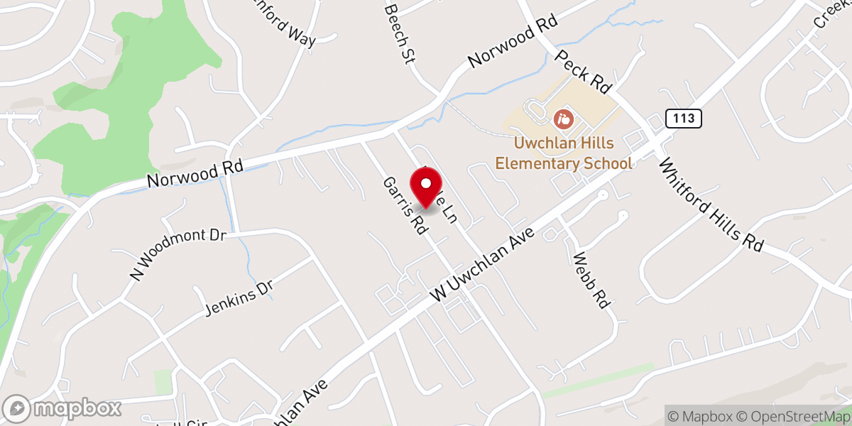Map showing location of Rock of Ages Church