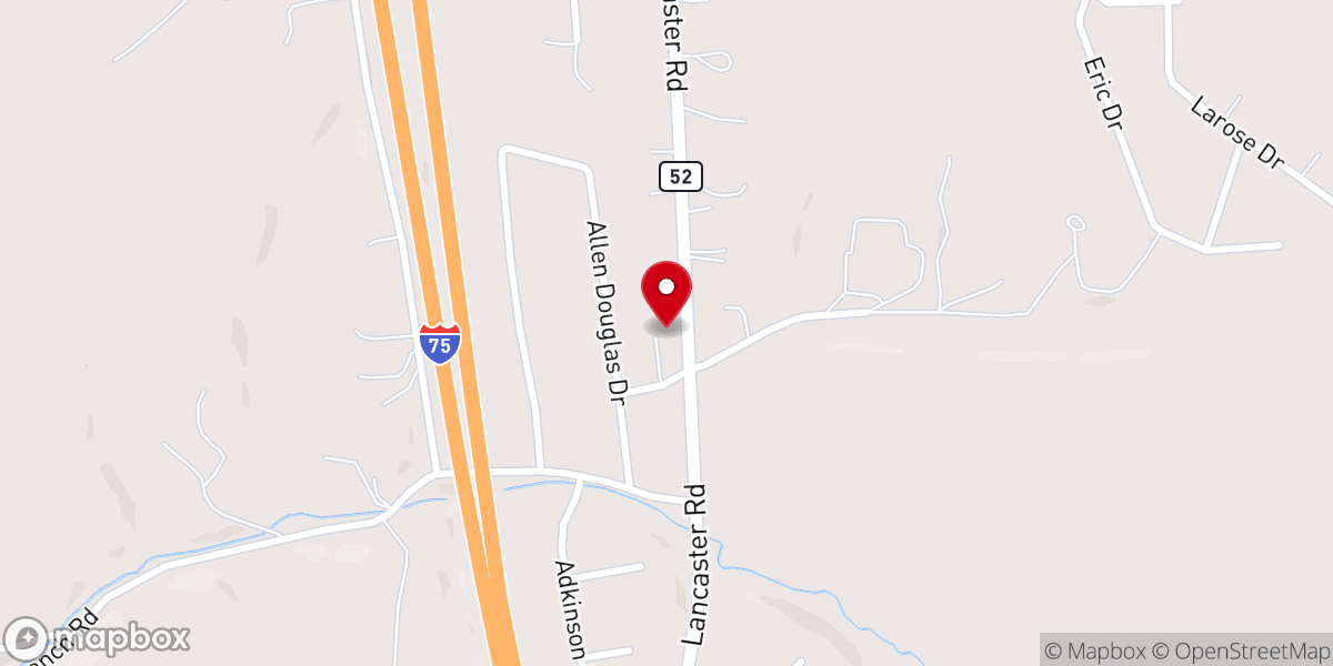 Map showing location of Tates Creek Pentecostal church