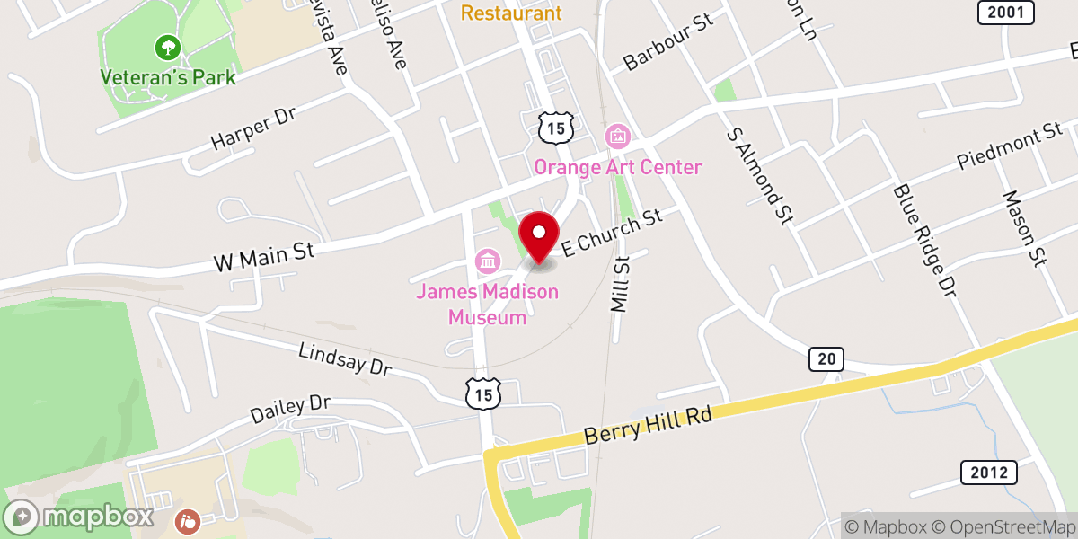 Map showing location of Emanuel Baptist