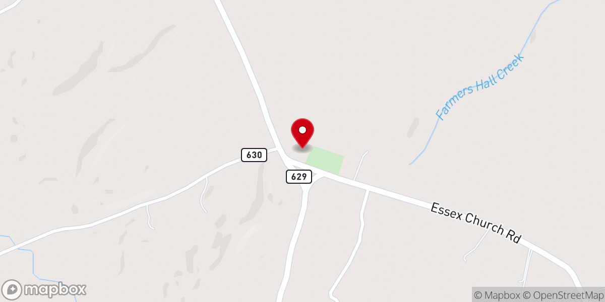 Map showing location of Upper Essex Church
