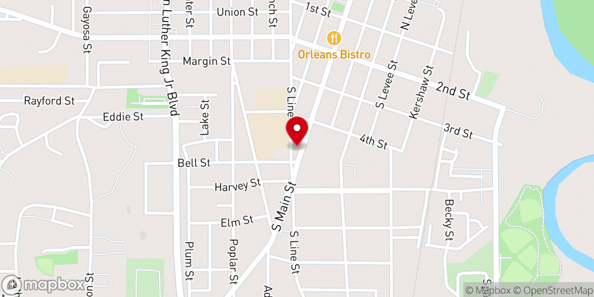 Map showing location of All Saints' Episcopal Church
