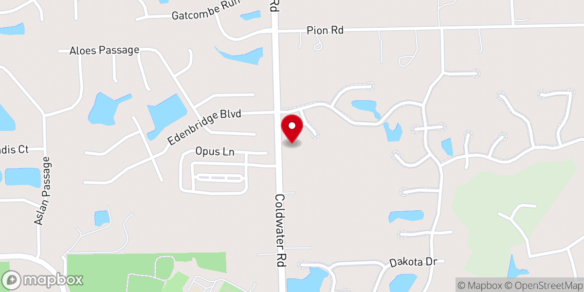 Map showing location of Living Grace Community Church