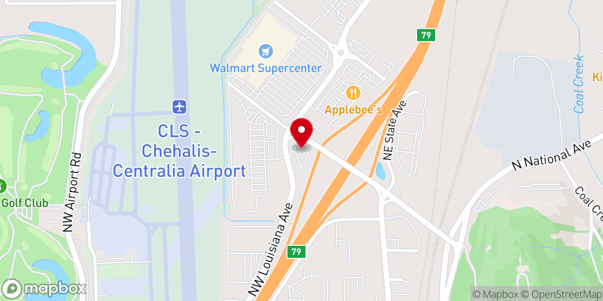 Map showing location of McDonald's