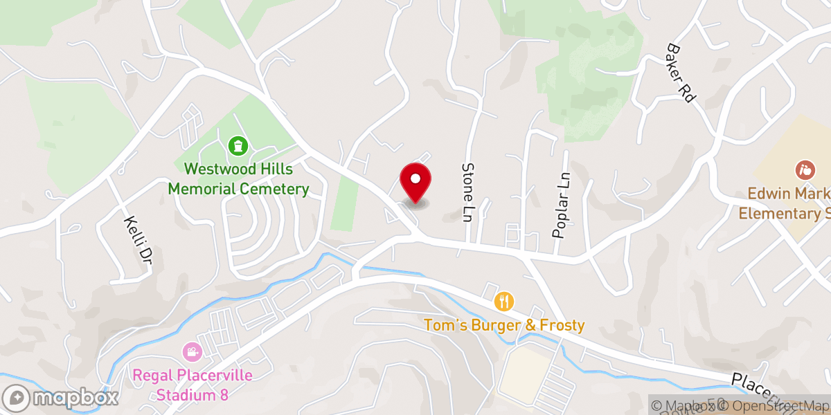 Map showing location of Chapel of the Pines