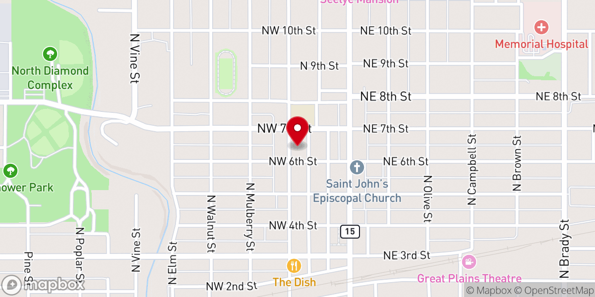 Map showing location of First United Methodist Church