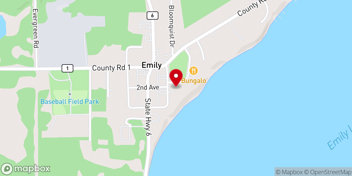 Map showing location of St. Emily's Catholic Church