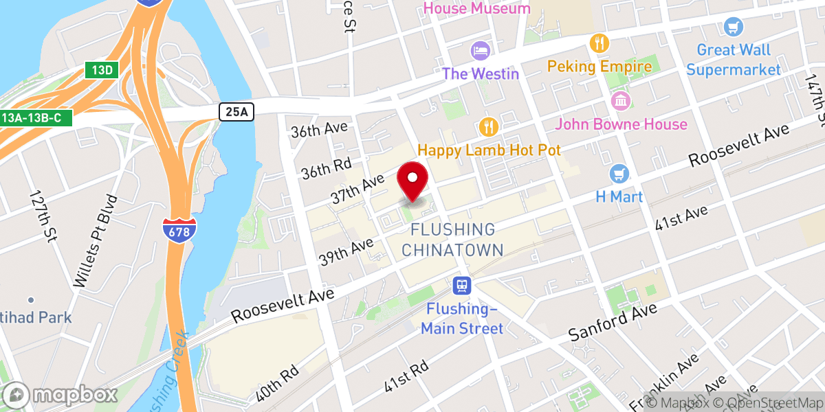 Map showing location of 38th Ave; St. George's Episcopal Church