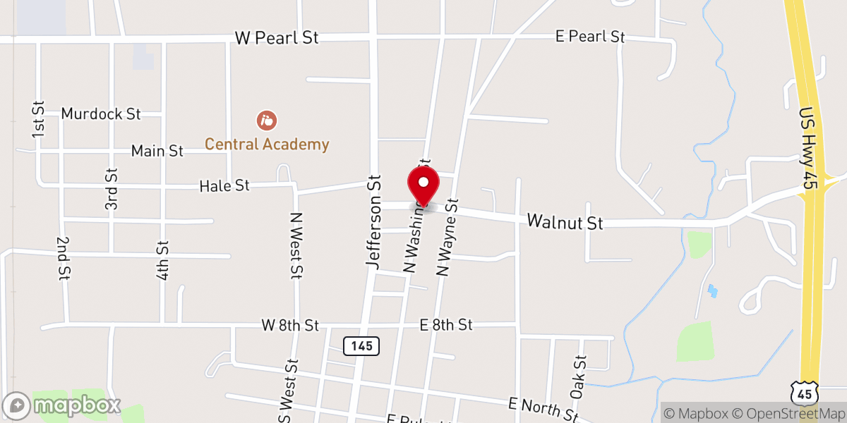 Map showing location of Corpus Christi Catholic Church