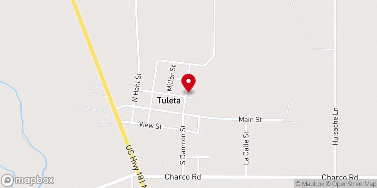 Map showing location of Tuleta Mennonite Church