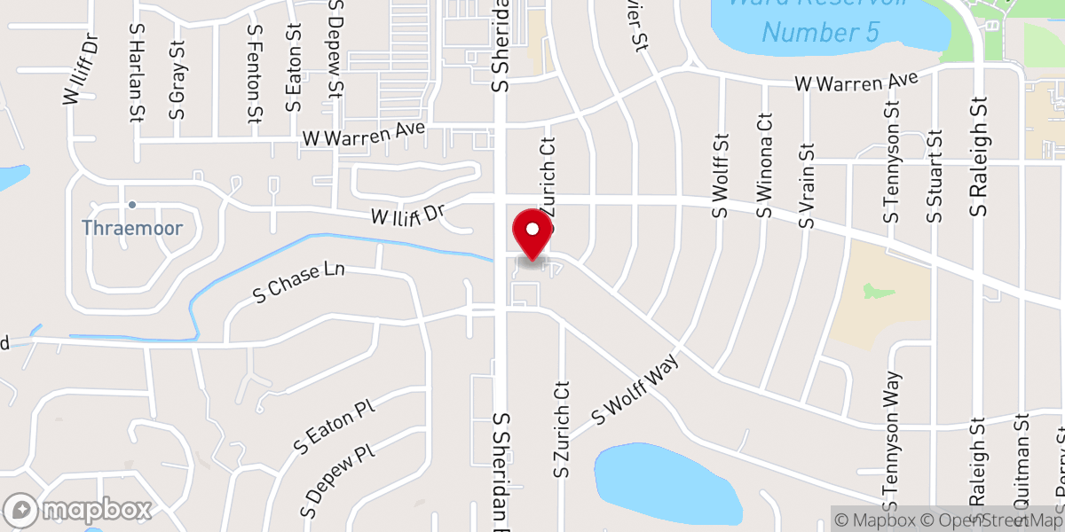 Map showing location of Faith Church of the Nazarene