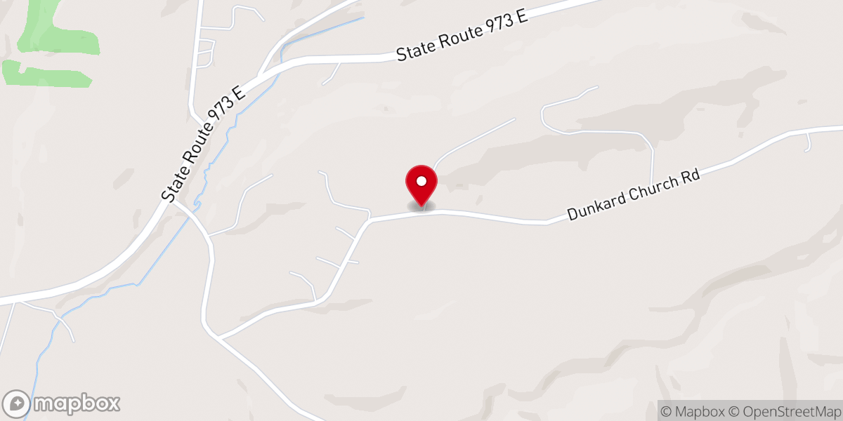 Map showing location of Blooming Grove Meetinghouse