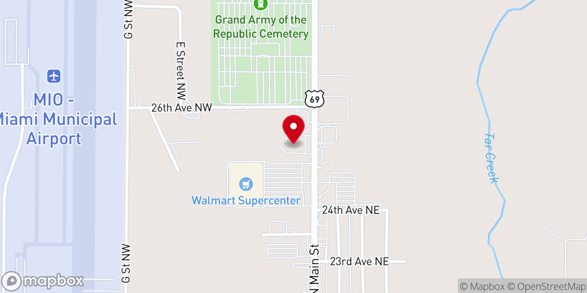 Map showing location of Sacred Heart Catholic Church