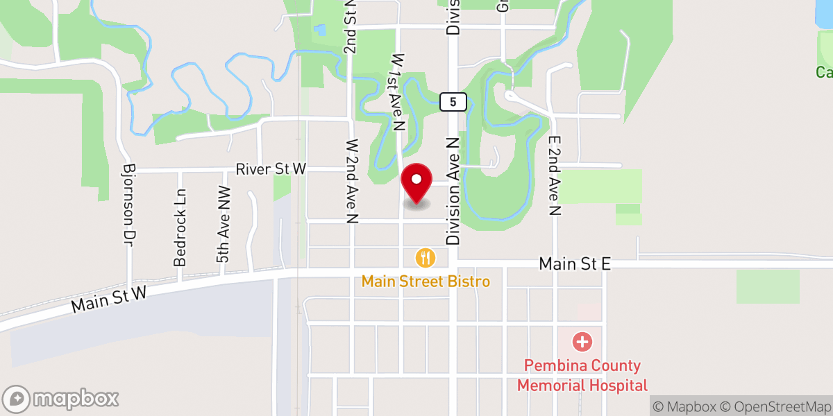 Map showing location of Trinity Methodist Church