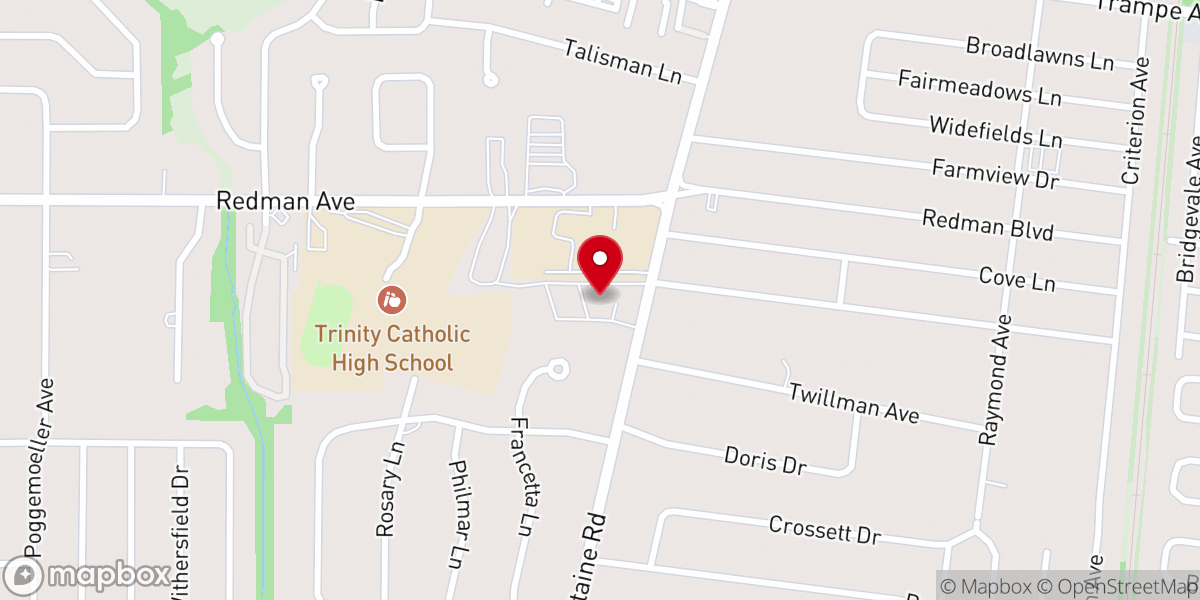 Map showing location of Our Lady of the Rosary Catholic Church