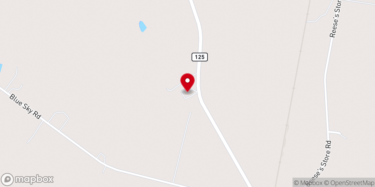 Map showing location of Freedom Free Will Baptist Church