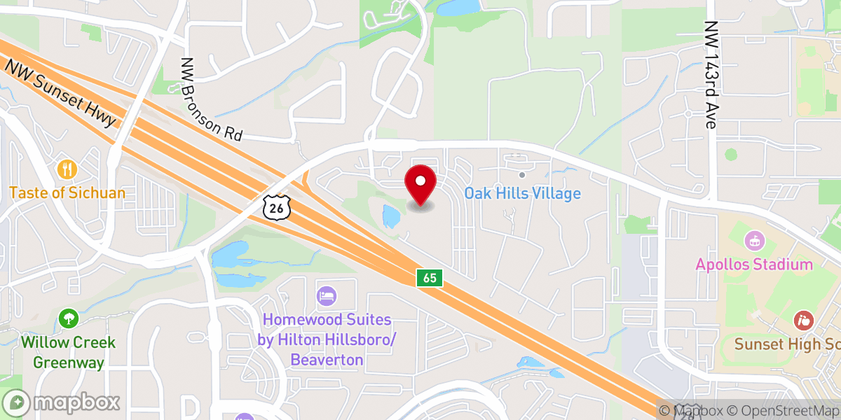 Map showing location of Sunset Church