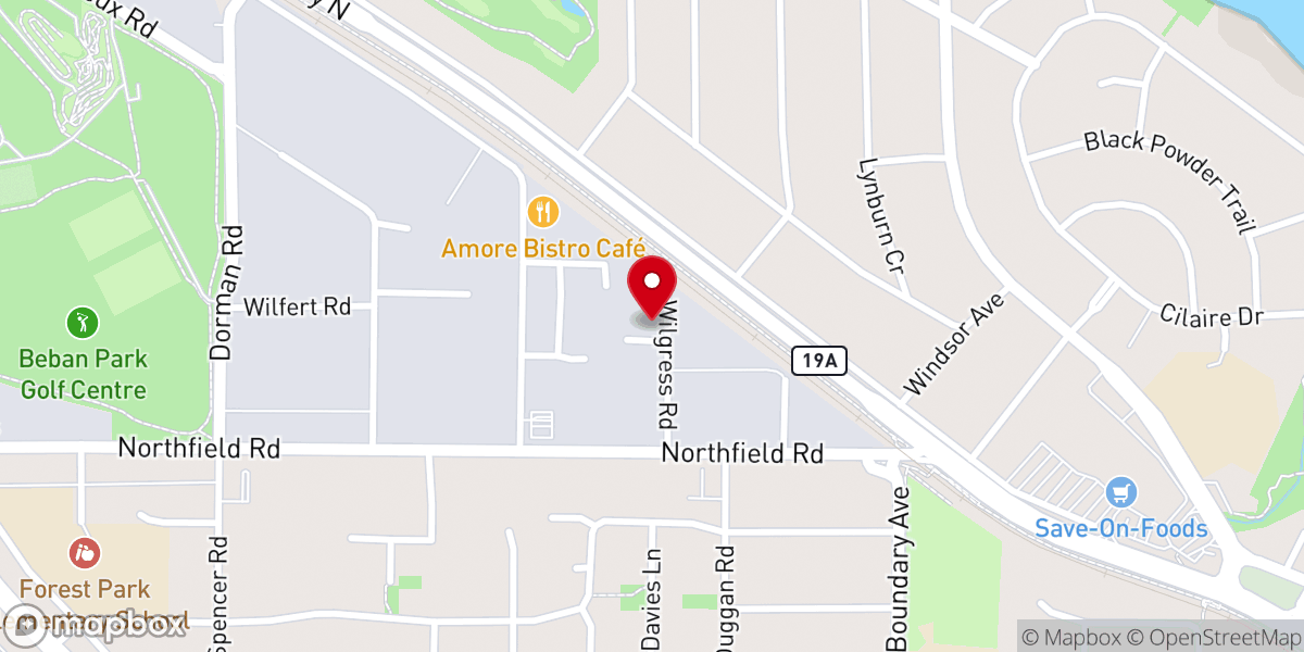 Map showing location of Ismaili Jamatkhana, Nanaimo