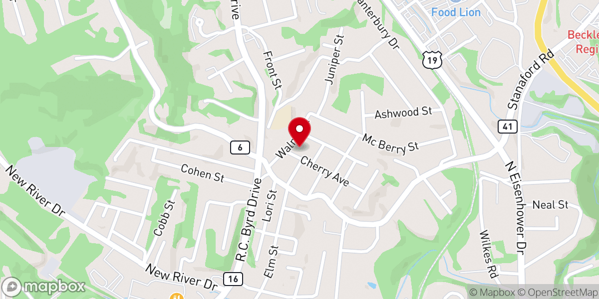 Map showing location of Calloway Heights Community Church