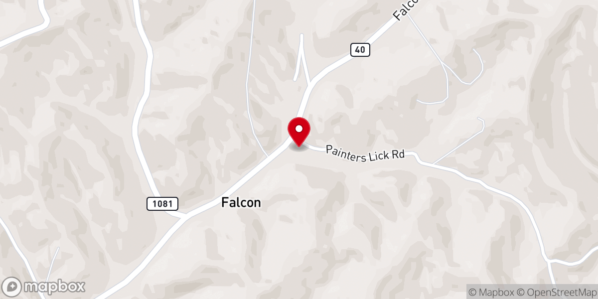 Map showing location of State Road Fork Church