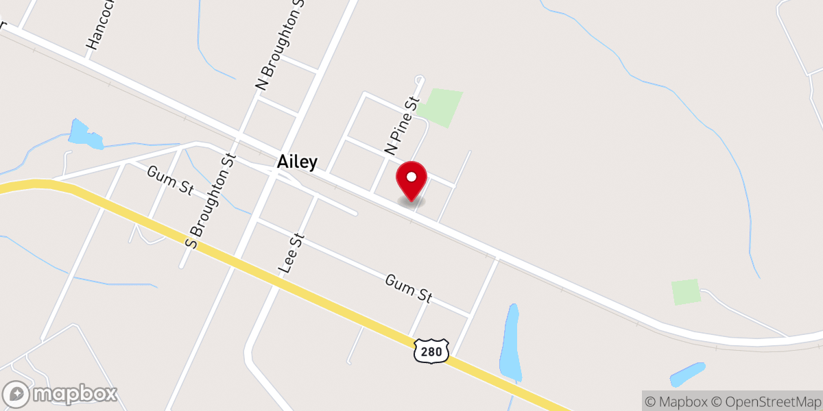 Map showing location of St John AME Church