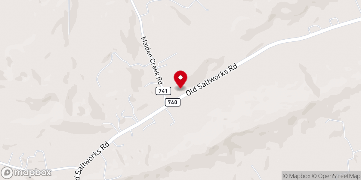 Map showing location of Mountain View Baptist Church