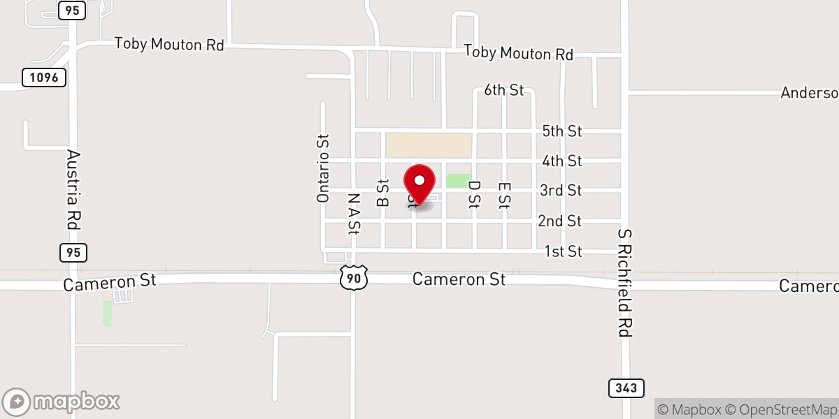 Map showing location of St Theresa's Church