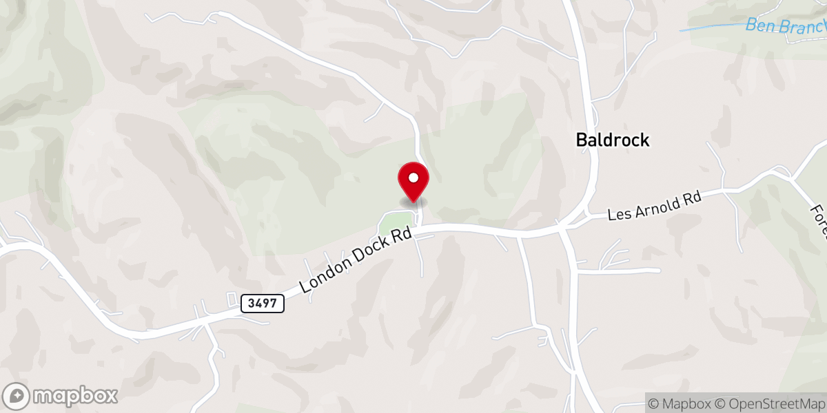 Map showing location of Poynter's Chapel Christian Church