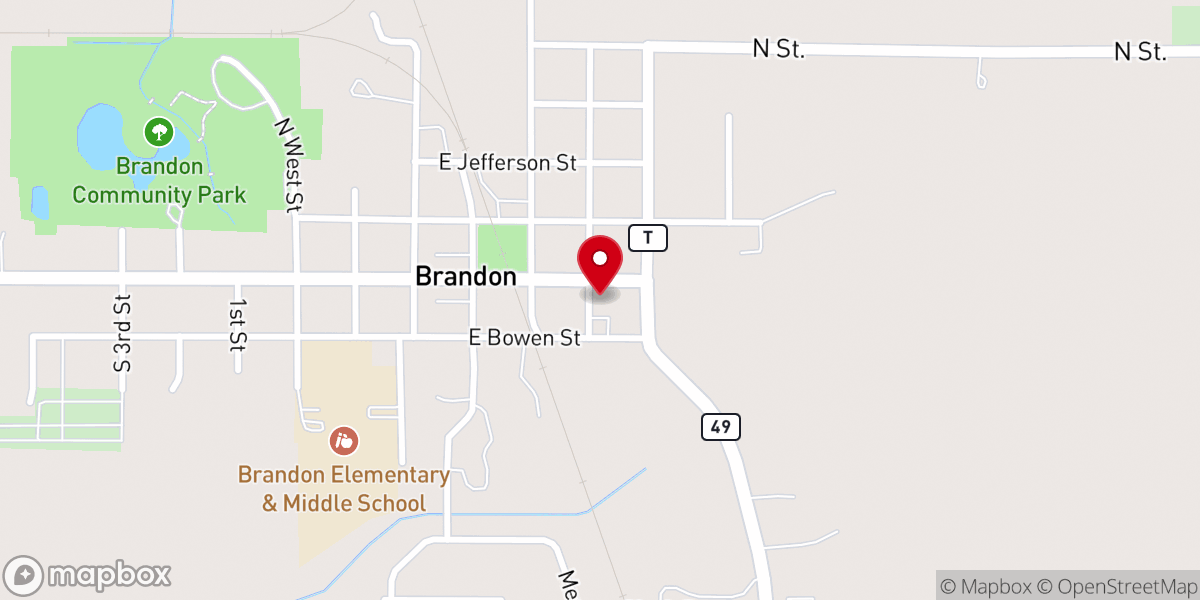 Map showing location of Emanuel Lutheran Church