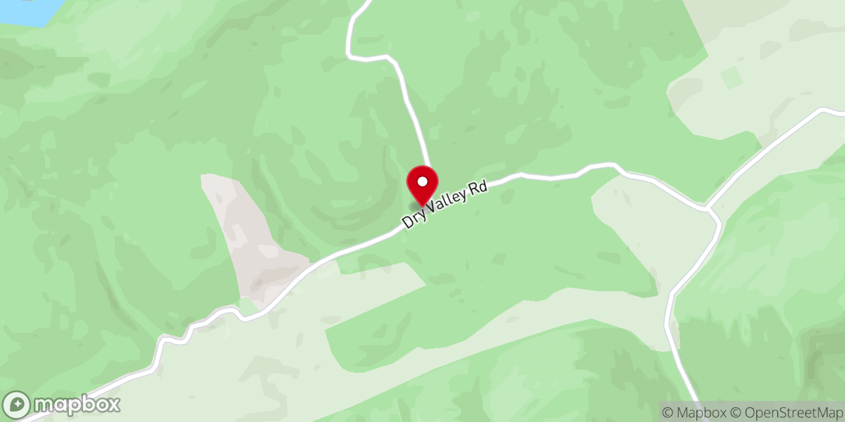 Map showing location of Dry Valley Church