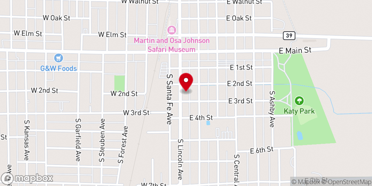 Map showing location of First United Methodist Church