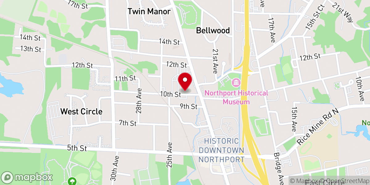 Map showing location of Convent Assembly of God Church