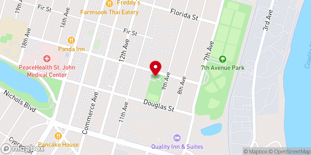 Map showing location of McClelland Arts Center