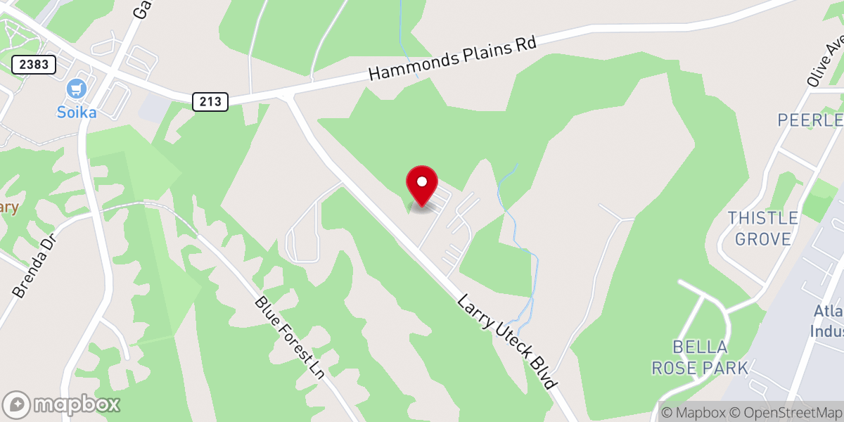 Map showing location of St. John's Anglican Church