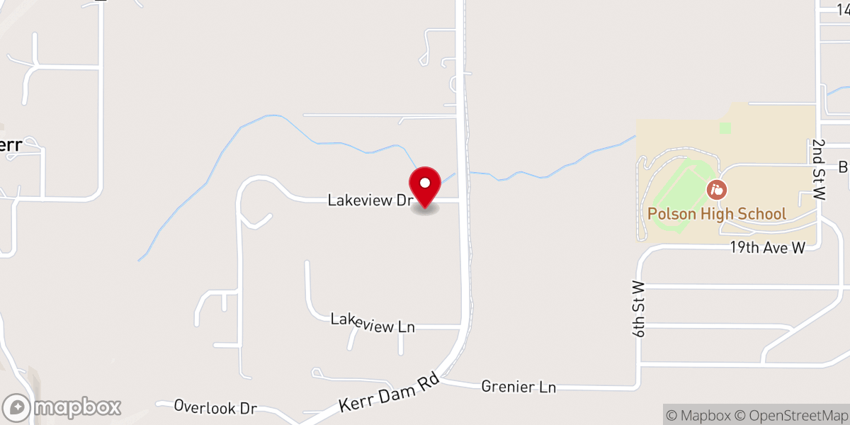Map showing location of Lakeview Baptist Church