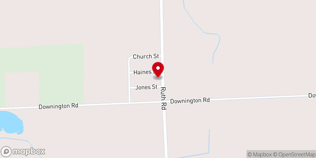Map showing location of Deckerville Bible Church