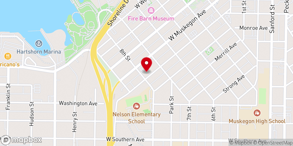 Map showing location of Samuel Lutheran Church