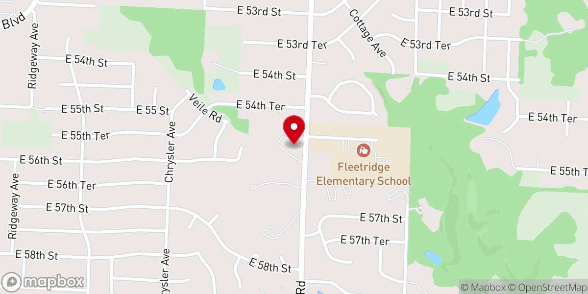 Map showing location of Norfleet Baptist Church