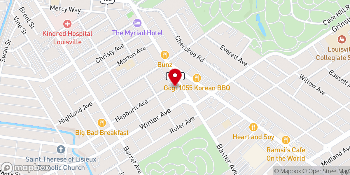 Map showing location of Saint Brigid Catholic Church