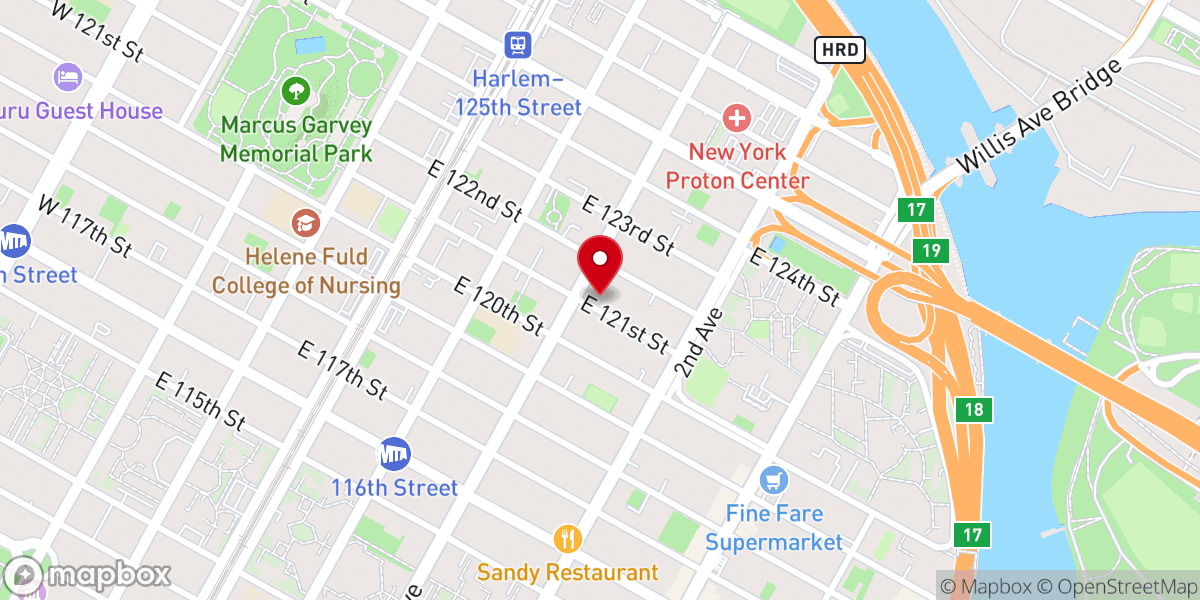 Map showing location of La Casa Del Alfarero