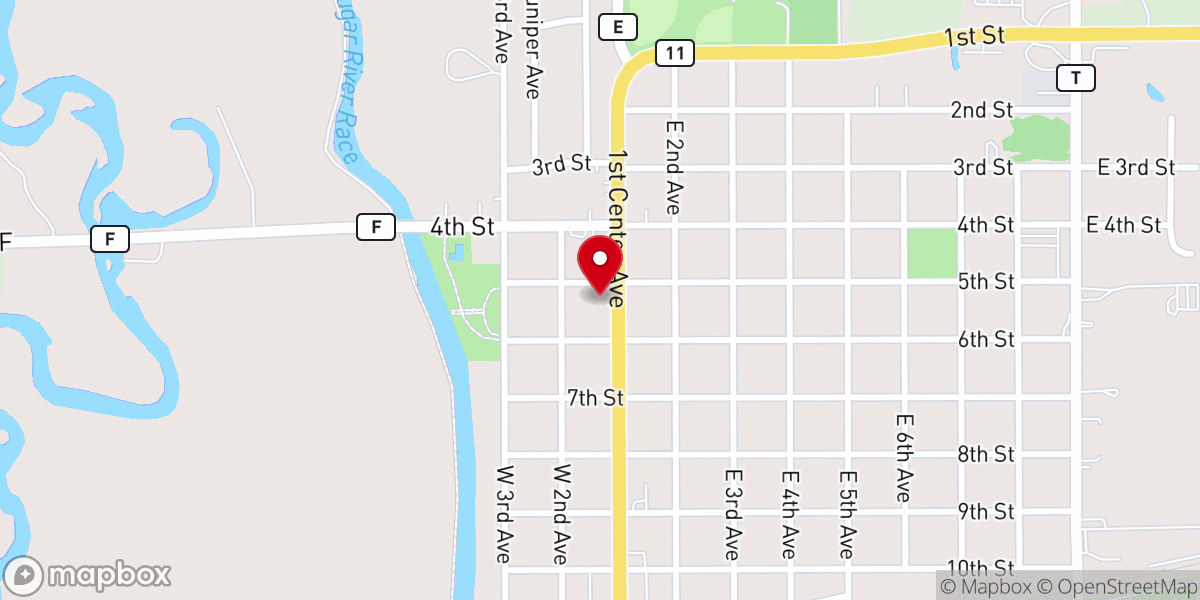 Map showing location of United Methodist church of Christ
