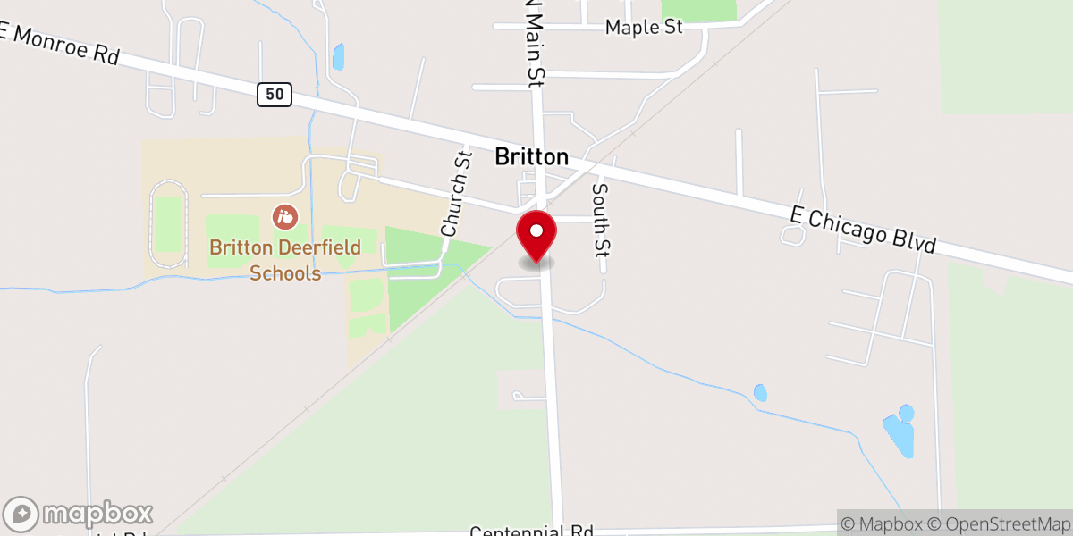 Map showing location of Parsonage Brittn Bthl Bthl