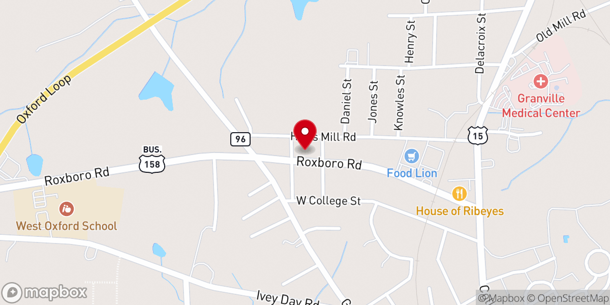 Map showing location of Morning Star Baptist Church